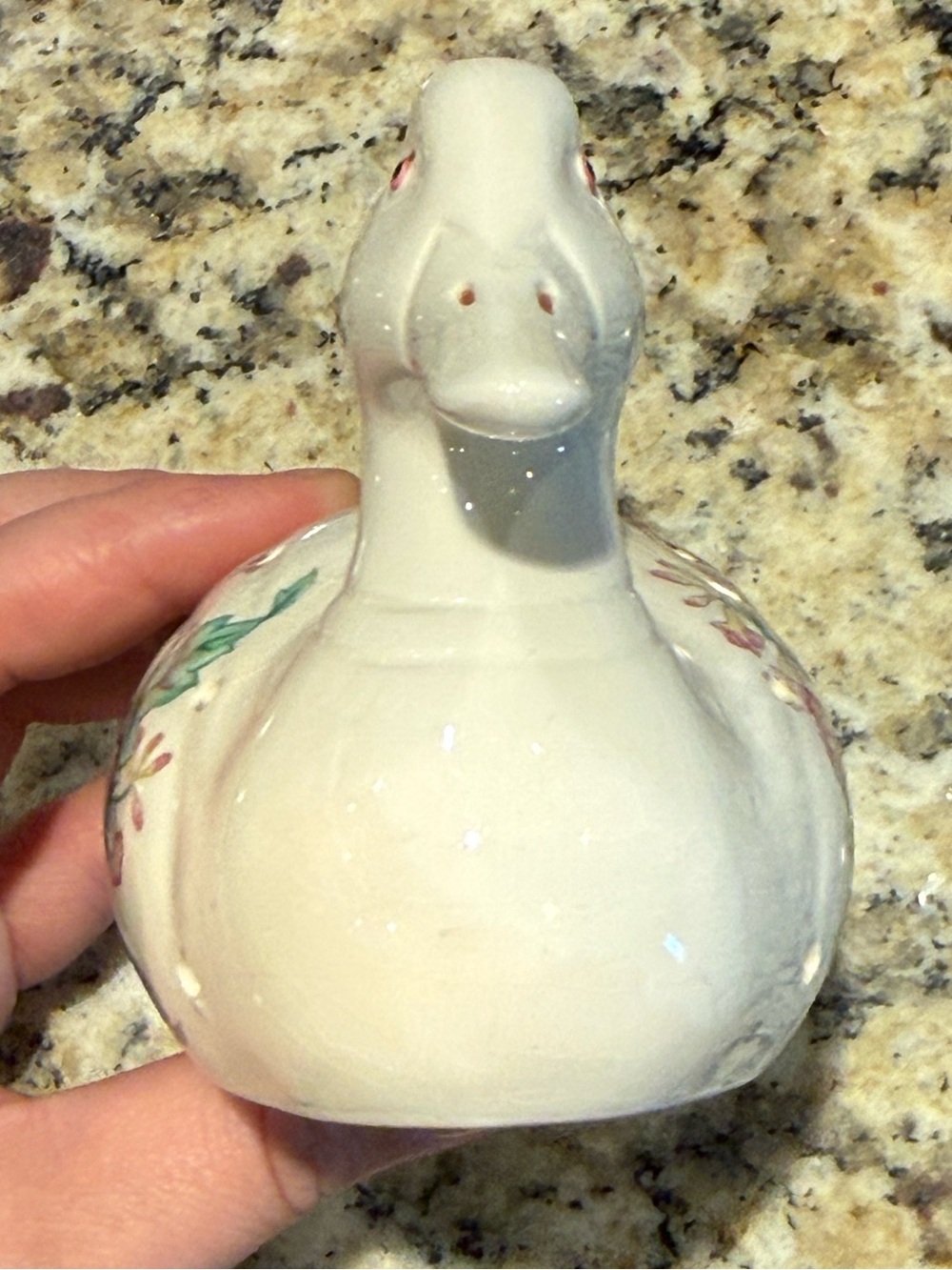 Vintage Porcelain Duck Humidifier Made in Japan – Floral Design 1950s